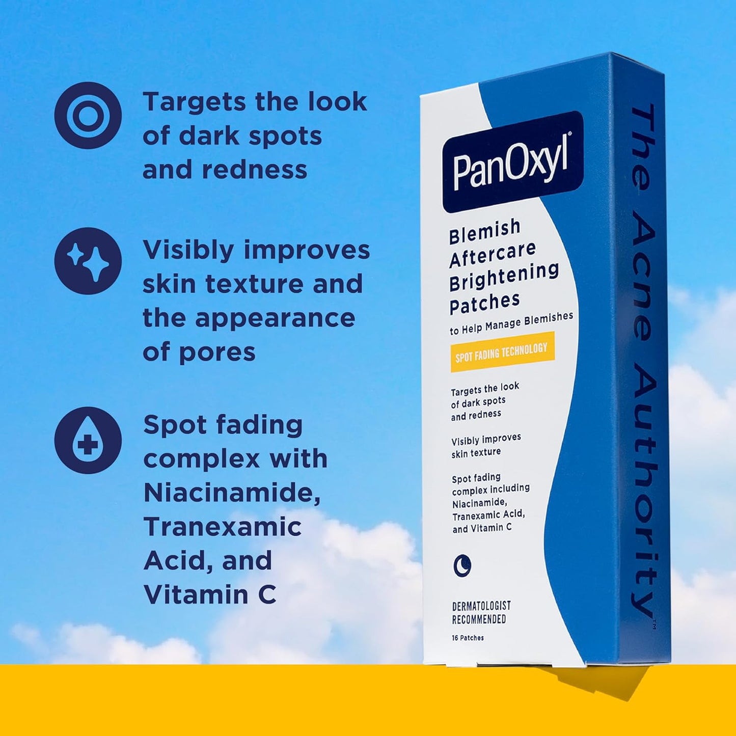PanOxyl_Blemish_Brightening_Patches:_Dermatologist-Recommended,_Help_Fade_Post-Acne_Dark_Spots_and_Reduce_Redness,_Large_Clear_Patches_Cover_a_Bigger_Area,_Vegan_and_Latex-Free,_16ct