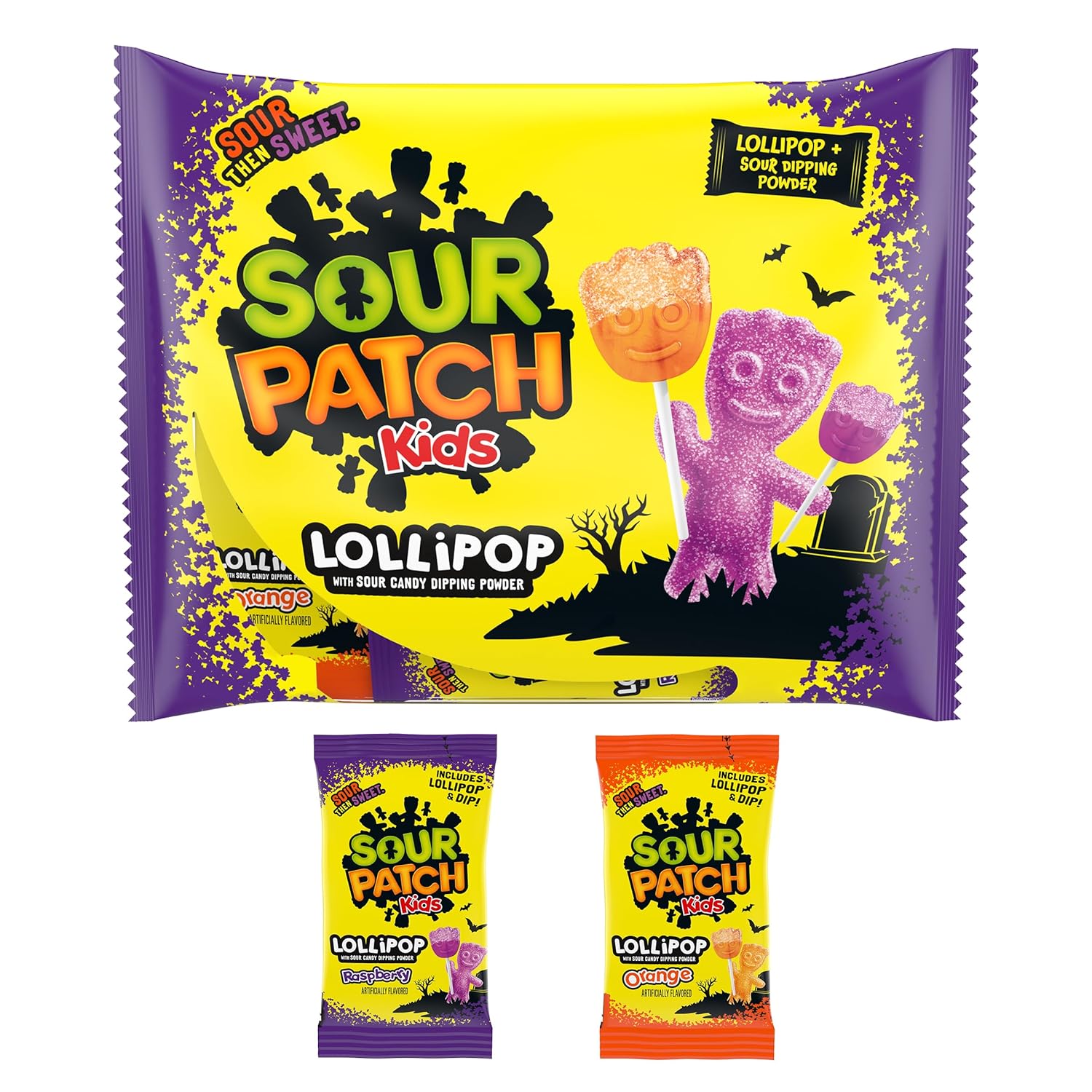SOUR_PATCH_KIDS_Orange_&_Purple_Halloween_Candy_Lollipops_with_Sour_Candy_Dipping_Powder,_20_Lollipops