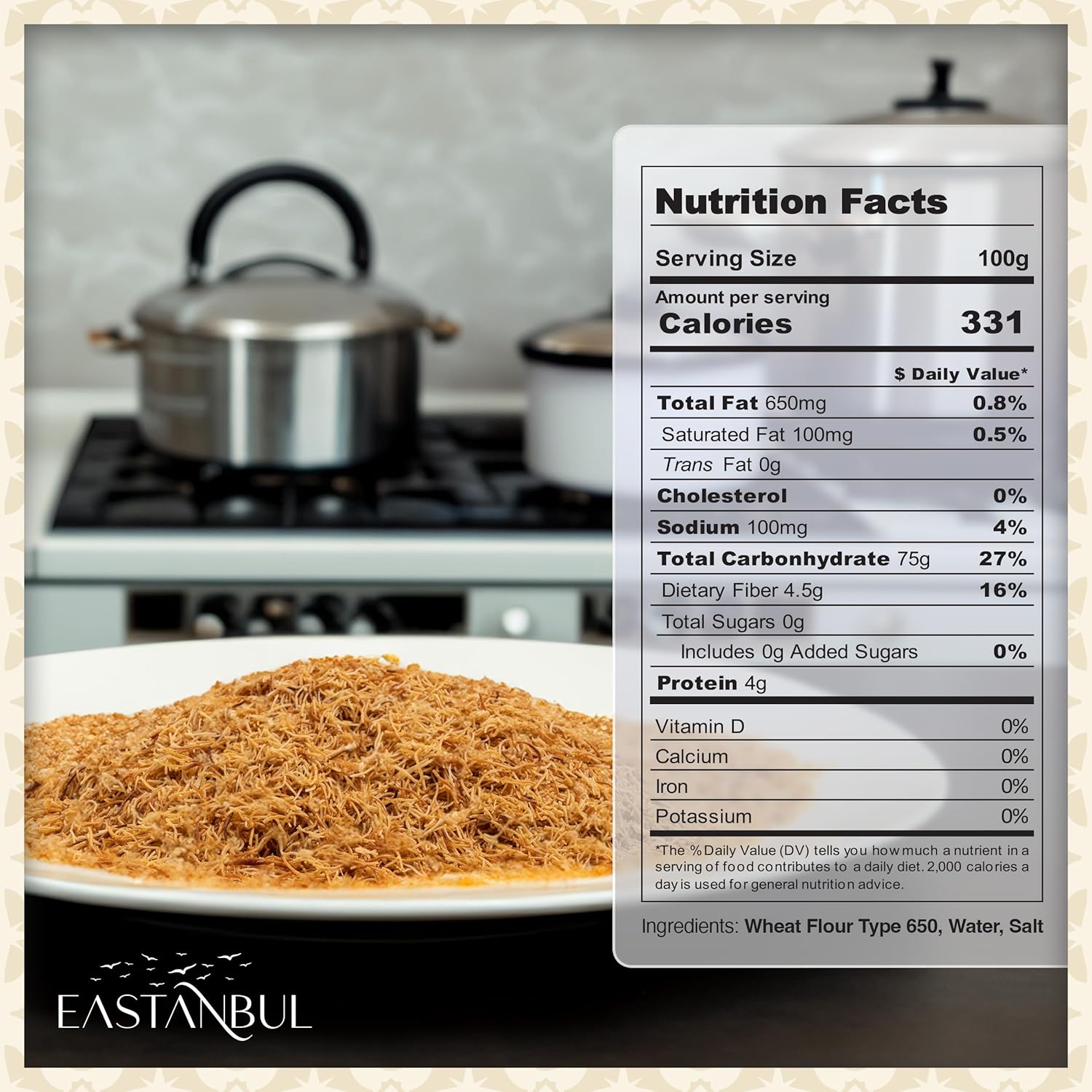 Eastanbul_Baked_&_Shredded_Kataifi_for_Dubai_Chocolate,_Toasted_Kataifi,_Kadayif_Pastry_Dough_for_Milk_Pudding,_Shredded_Fillo_Dough,_Roasted_Katifi_Muhallebi_Kadaifi_Sprinkles_Crushed_Katafi_Topping,_Vegan_Food,_8.81oz/250g