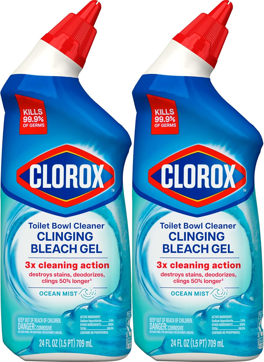 Clorox_Toilet_Bowl_Cleaner_Clinging_Bleach_Gel,_Kills_99.9%_of_Bacteria_and_Viruses,_Ocean_Mist,_24_Fl_Oz,_Pack_of_2