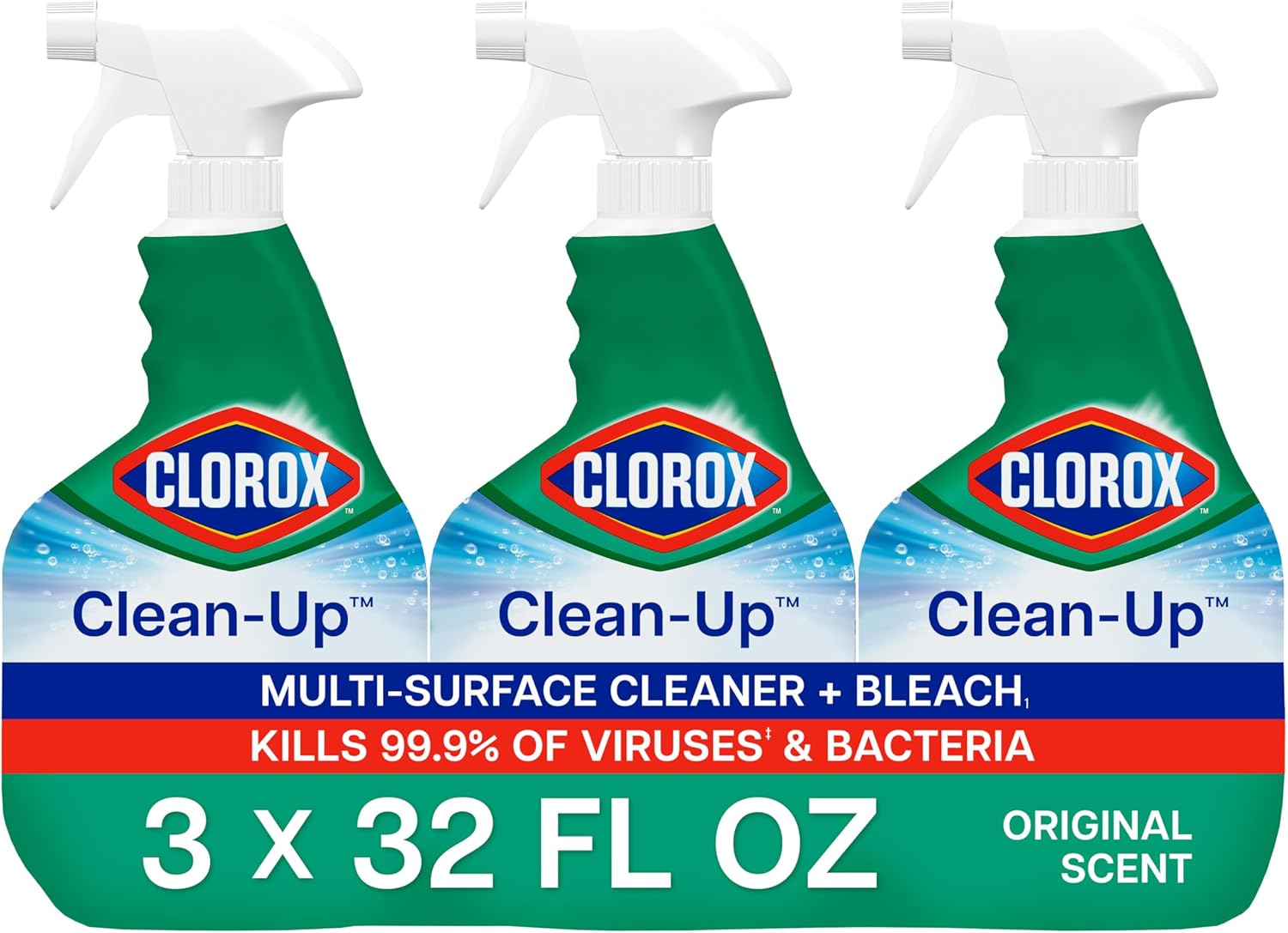 Clorox_Clean-Up_Multi_Surface_Cleaner_Bleach_Spray,_Original,_All_Purpose_Cleaning_Spray_Bottle,_Mold_and_Mildew_Cleaner,_32_Fl_Oz.,_Pack_of_3