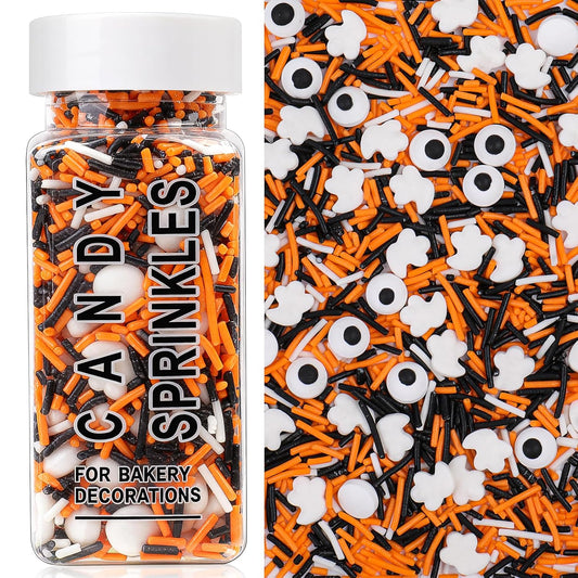 Halloween_Sprinkles,_Edible_Candy_Eyes_Ghost_Mix_Halloween_Cake_Decorations,_4.6oz_Black_White_Orange_Jimmies_Sprinkles_for_Cake_Decorating
