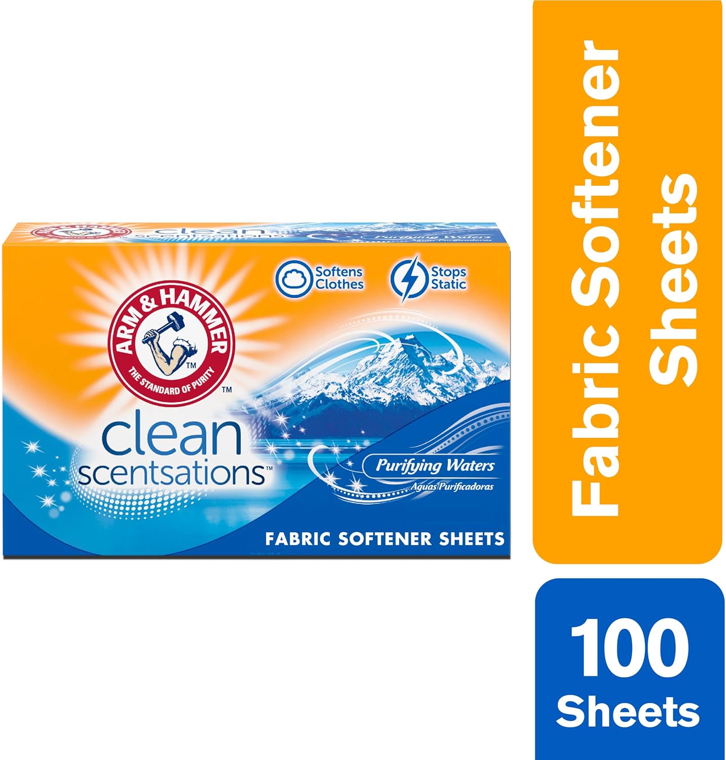 ARM_&_HAMMER_Fabric_Softener_Sheets,_100_sheets,_Purifying_Waters