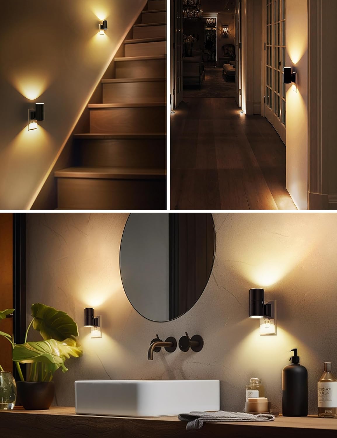 L_LOHAS_LED_Night_Light_Plug_in,_Modern_Night_Lights_Plug_into_Wall,_Dusk_to_Dawn_Sensor,_Soft_White/Daylight_White/Multicolor/Amber/Red/Blue/Purple,_0-100LM_Adjustable_Brightness,_Dimmable_Night_Lights_for_Hallway_Bedroom_Stairway
