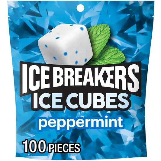 ICE_BREAKERS_Ice_Cubes_Peppermint_Sugar_Free_Chewing_Gum_Pouch,_8.11_oz_(100_Pieces)