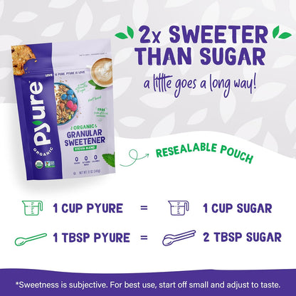 Pyure_Organic_Stevia_Blend_|_Granulated_Sugar_Substitute_with_Zero_Calories_&_Carbs_|_Keto,_Diabetic_&_Vegan_Friendly_|_Sugary_Taste_Alternative_|_USDA_Organic,_Non-GMO_|_Good_For_Baking_|_12oz