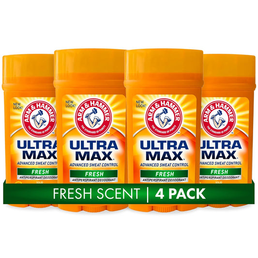 ARM_&_HAMMER_ULTRA_MAX_Deodorant,_Fresh_Scent,_Solid_Stick_2.6_oz,_4-Pack