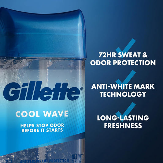 Gillette_Antiperspirant_and_Deodorant_for_Men,_72hr_Clinical_Strength_Sweat_&_Odor_Protection,_Long_Lasting_Freshness,_Anti-White_Mark_Technology,_Clear_Gel,_Cool_Wave_Scent,_3.8_oz_(Pack_of_4)