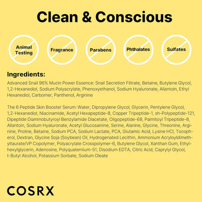 COSRX_Snail_Mucin_96%_Peptide_Booster_Set_-_Amazon_Exclusive_-_Korean_Skin_Care,_Gift_Sets,_Skin_Care_Sets_for_Women,_Advanced_Snail_Mucin_Serum,_Face_Serum,_Mothers_Day_Gifts_for_Mom