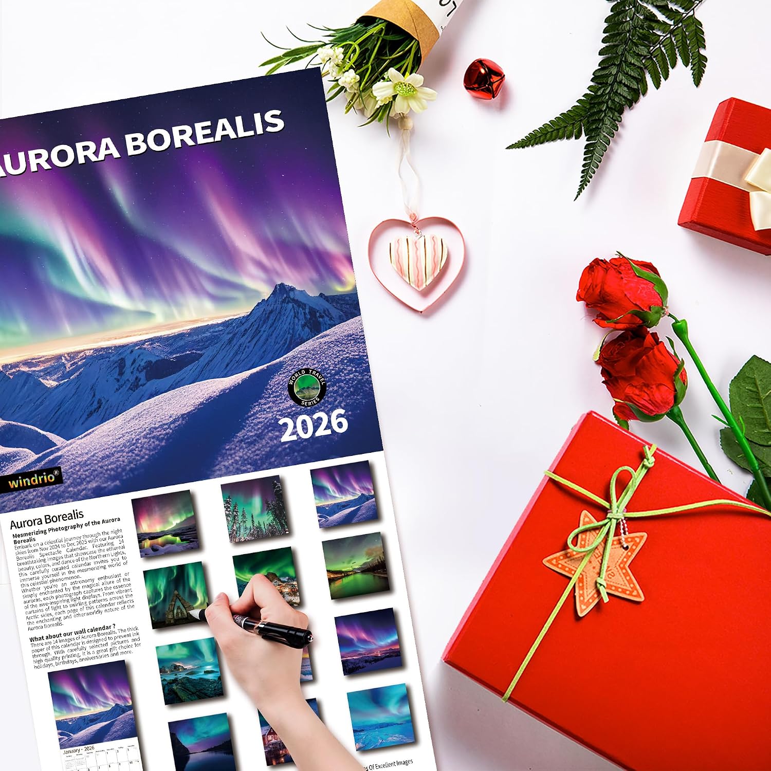 2026_Wall_Calendar,Calendar_2026,_November_2025_-_December_2026,_Wall_Calendar_Aurora,_12"_x_24"_Opened,Full_Page_Months_Thick_&_Sturdy_Paper_for_Gift_Perfect_Calendar_Organizing_&_Planning