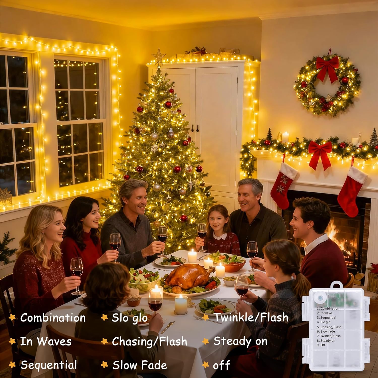 JMEXSUSS_2_Pack_Battery_Operated_Christmas_Lights_with_Remote,__LED_Battery_String_Lights_Outdoor_Indoor,_Warm_White_Twinkle_Light_for_Christmas_Tree_Bedroom_Porch_Garland_Yard_Decor