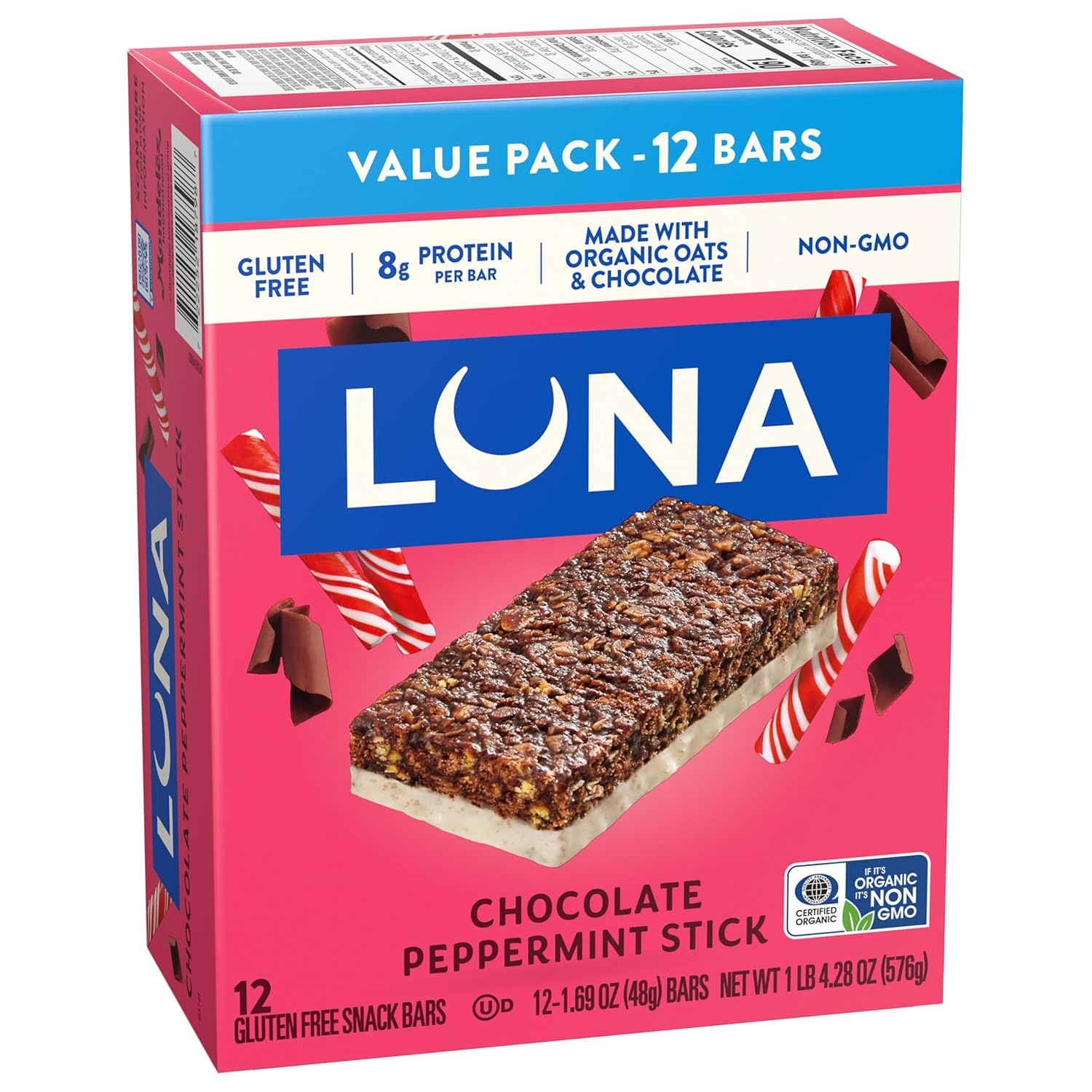 LUNA_Bar_-_Chocolate_Peppermint_Stick_Flavor_-_Gluten_Free_Snack_Bars_-_Non-GMO_-_Protein_Bars_-_Made_with_Organic_Oats_-_Value_Pack_(12_Pack)