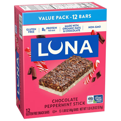 LUNA_Bar_-_Chocolate_Peppermint_Stick_Flavor_-_Gluten_Free_Snack_Bars_-_Non-GMO_-_Protein_Bars_-_Made_with_Organic_Oats_-_Value_Pack_(12_Pack)