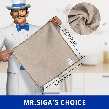 MR.SIGA_Microfiber_Cleaning_Cloths,_All-Purpose_Surface_Microfiber_Towels,_Streak_Free_Cleaning_Rags,_Pack_of_12,_Wheat,_Size_32_x_32_cm(12.6_x_12.6_inch)