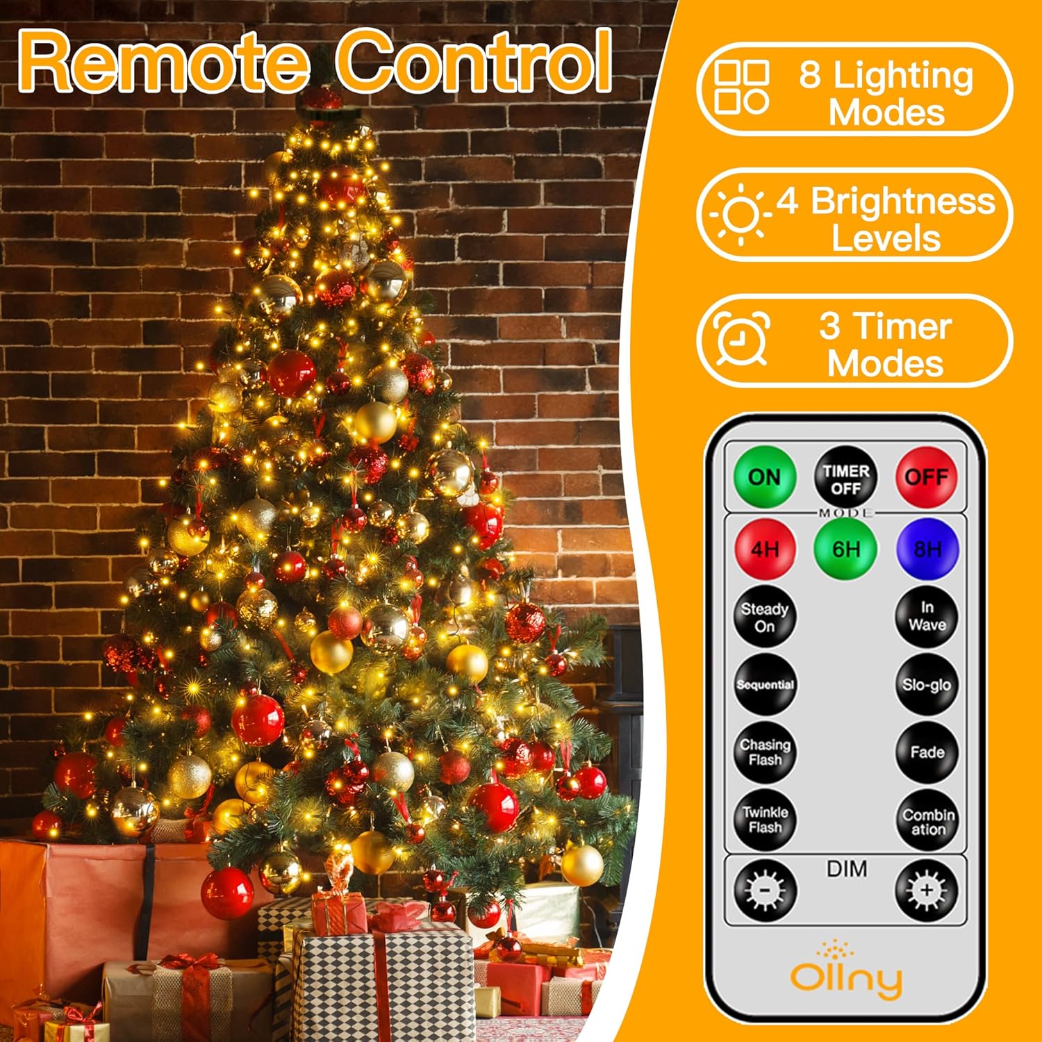 Ollny_Christmas_Tree_Lights_8.2ft*16_Strings_with_Ring,_8_Lighting_Modes_3_Timers_Dimmable_Christmas_Lights_Indoor/Outdoor_with_Remote,_Waterproof_for_Xmas_Decor_(Warm_White)