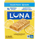 LUNA Bar - LemonZest Flavor - Gluten Free Snack Bars - Non-GMO - Protein Bars - Made with Organic Oats