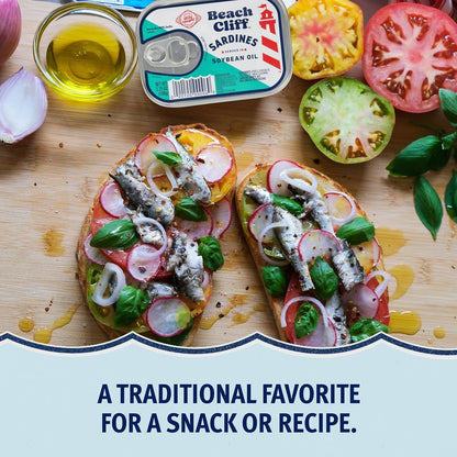 Beach_Cliff_Wild_Caught_Sardines_in_Soybean_Oil,_3.75_oz_Can_(Pack_of_12)_-_13g_Protein_per_Serving_-_Gluten_Free,_Keto_Friendly_-_Great_for_Pasta_&_Seafood_Recipes