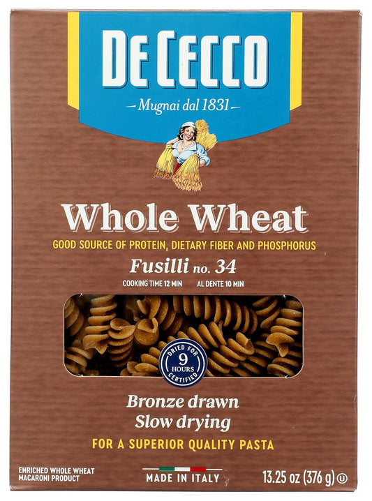 De_Cecco_Pasta_Fusilli_Whole_Wheat_Pasta,_13.25_oz