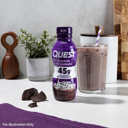 Quest_Nutrition_Chocolate_Protein_Shake,_45g_Protein,_2g_Sugar,_4g_Net_Carbs,_Ready_to_Drink,_Gluten_Free,_12_Count