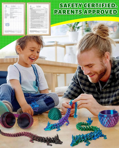 TBOLINE_12"_3D_Printed_Dragon_Egg,_Easter_Basket_Stuffers_for_Kids,_Large_Prefilled_Easter_Eggs,_Stuffed_Egg_Hunt_Fillers_with_Easter_Toys,_3D_Printer_Animals_Fidget_Toys_for_Boys_Teen_5-7_4-6_8-12