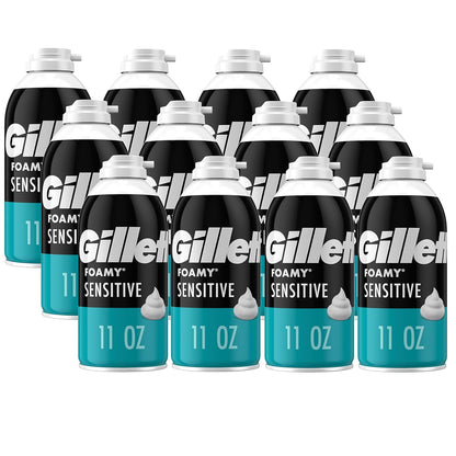 Gillette_Foamy_Shaving_Cream,_Sensitive_Skin,_11_Ounce_(Pack_of_12)