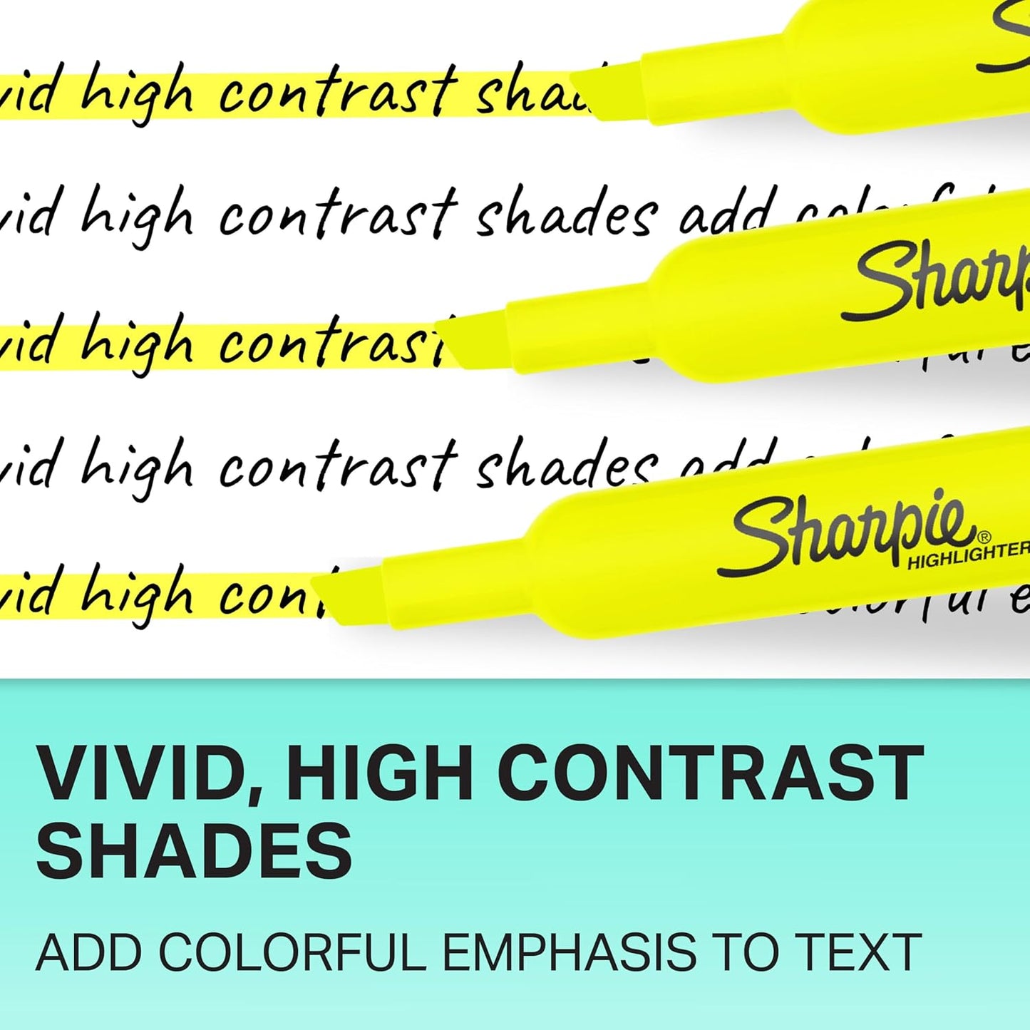 Sharpie_Tank_Highlighters,_Chisel_Tip,_Fluorescent_Yellow,_12_Count
