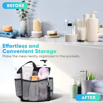 EUDELE_Mesh_Shower_Caddy_Portable_for_College_Dorm_Room_Essentials,_Shower_Caddy_Dorm_with_9-Pocket_Large_Capacity_for_Beach,_Swimming,_Gym,_Camping,_Travel_essentials