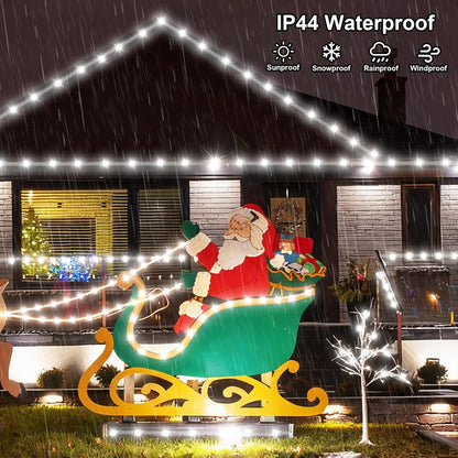 QITONG_White_Solar_Christmas_Lights,_2_Pack_Each_33ft_100LED_Rope_Light_Outdoor_Waterproof,_8_Modes_Fairy_Lights_in_Clear_Thin_Tube