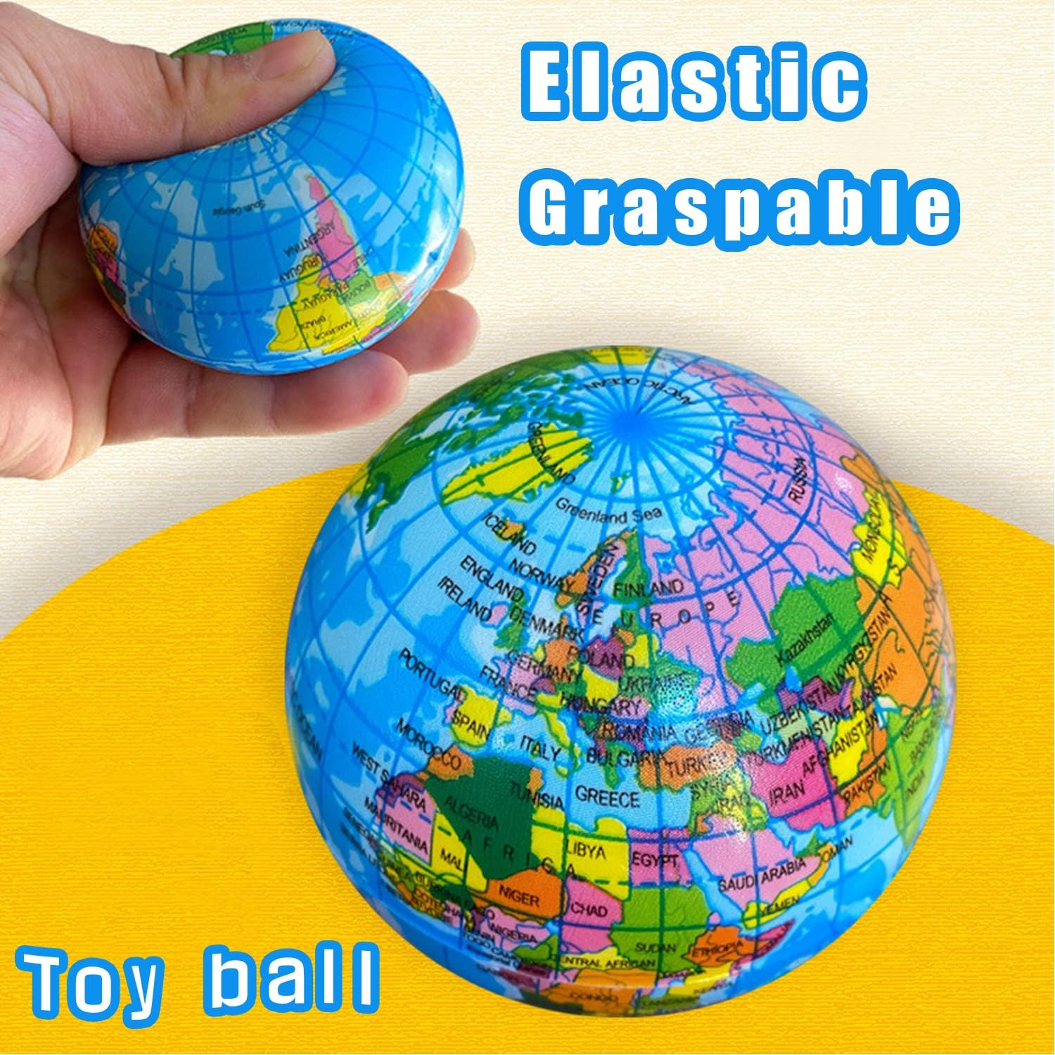 Globe_Squeeze_Balls,2.5_inch_Earth_Stress_Relief_Balls,Soft_Foam_Stress_Ball_Toy_for_Finger_Exercise,School_or_Office_Party_Favors,24_Pcs