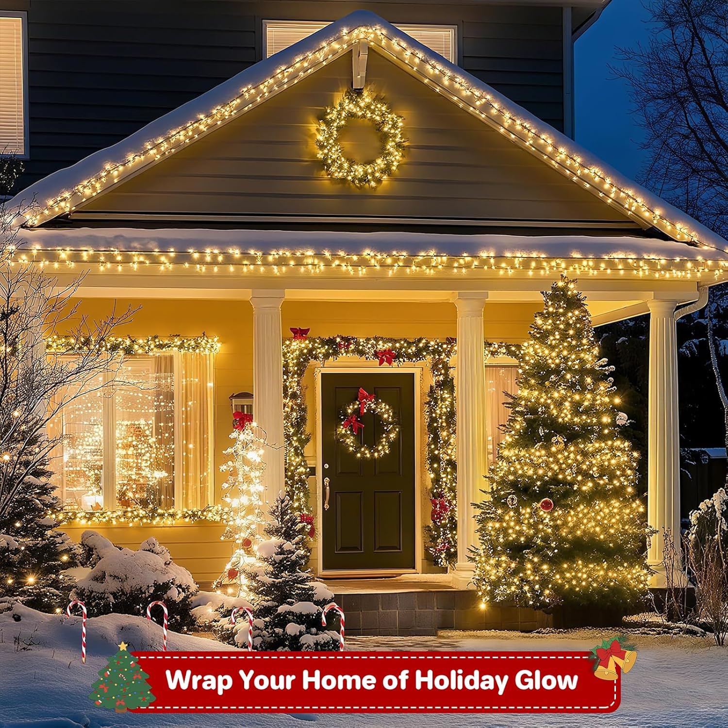 Christmas_Lights_Outdoor_100LED_33FT,_Green_Wire_Connectable_Christmas_String_Lights_|_8_Modes_Twinkle_Fairy_Lights_Plug_in_with_Timer,_for_Indoor_Outside_Xmas_Trees_Garden_Party,_Warm_White