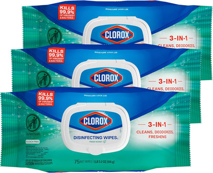 Clorox_Disinfecting_Wipes_Flex_Pack,_Bleach_Free,_Fresh_Scent,_75_Count,_Pack_of_3_(Pack_May_Vary)