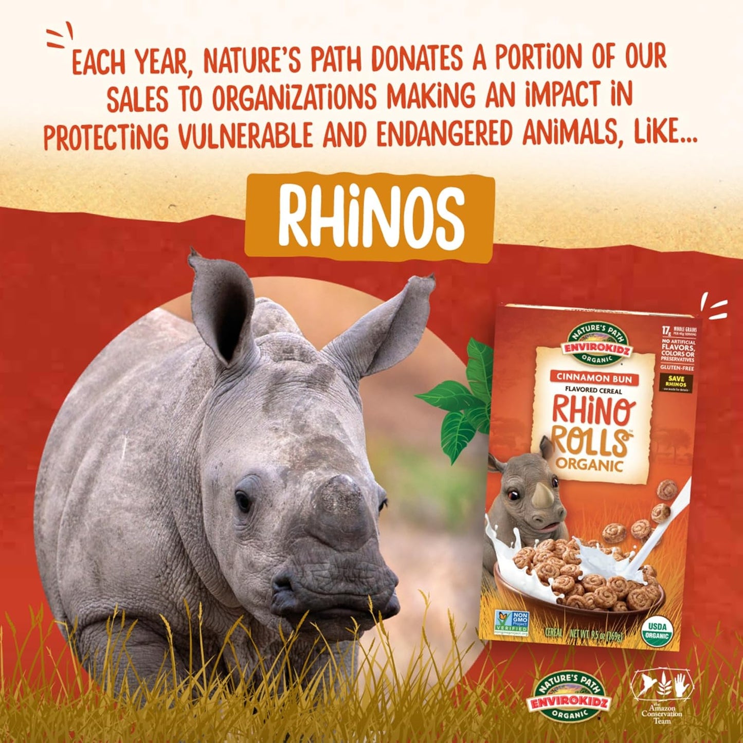 EnviroKidz_Organic_Rhino_Rolls_Cereal,_9.5_oz_(Pack_of_1),_Cinnamon_Bun,_Gluten_Free,_Non-GMO,_by_Nature's_Path