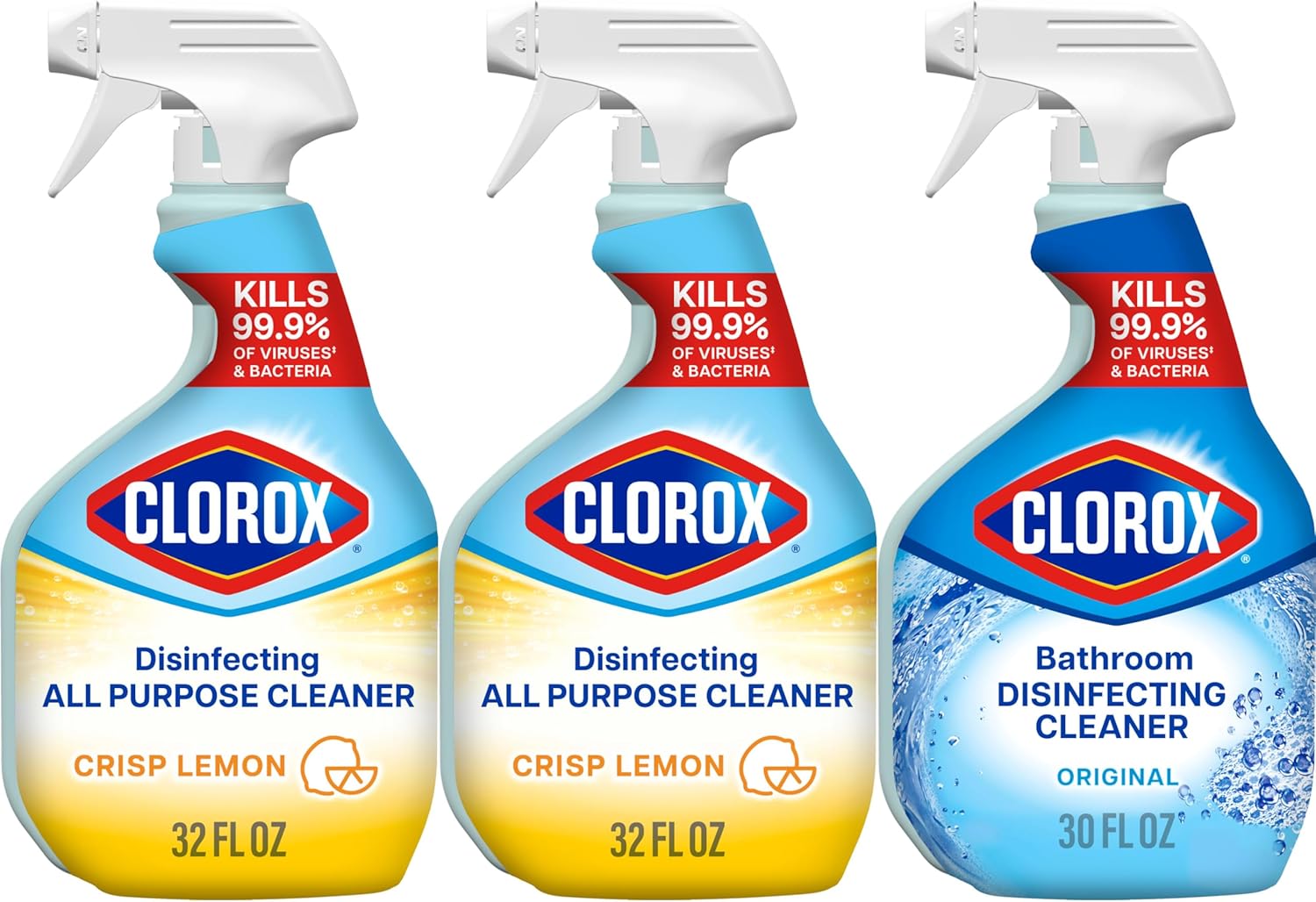 Clorox_Disinfecting_All-Purpose_Cleaner_32_Oz_and_Bathroom_Cleaner,_Household_Essentials,_30_Oz,_Pack_of_3