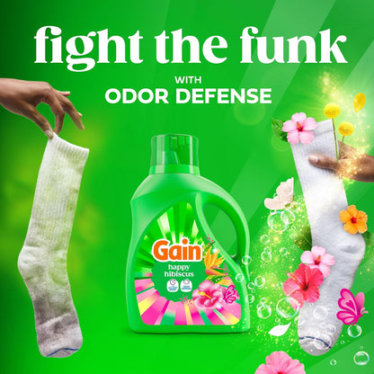Gain_Liquid_Laundry_Detergent,_With_Odor_Defense,_Happy_Hibiscus_Scent,_Laundry_Soap_For_HE_Washing_Machines,_132_fl_oz,_100_Loads_(Packaging_May_Vary)
