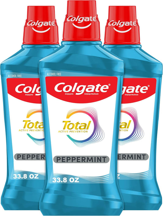 Colgate_Total_Alcohol_Free_Mouthwash,_Peppermint_for_Bad_Breath,_Helps_Prevent_Gingivitis_and_Plaque,_3_Pack,_33.8_Oz_Each