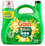Gain Plus Liquid Laundry Detergent, Cleaner, Fresher, Now with Oxi, Original Scent