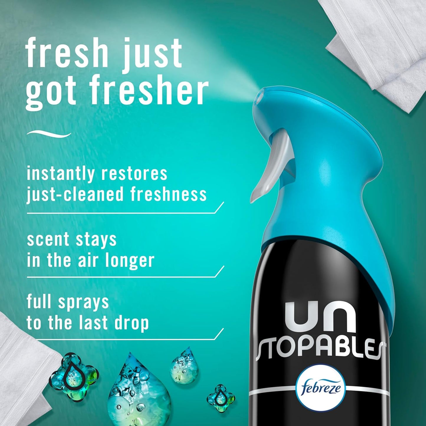 Febreze_Air_Mist,_Air_Freshener_Spray,_Odor_Fighting_Room_Spray,_Deodorizer_for_Home_Bathroom_Kitchen_Office_Apartment_Dorm_Room_Classroom,_Unstopables_Fresh_Scent,_8.1oz_(Pack_of_3)