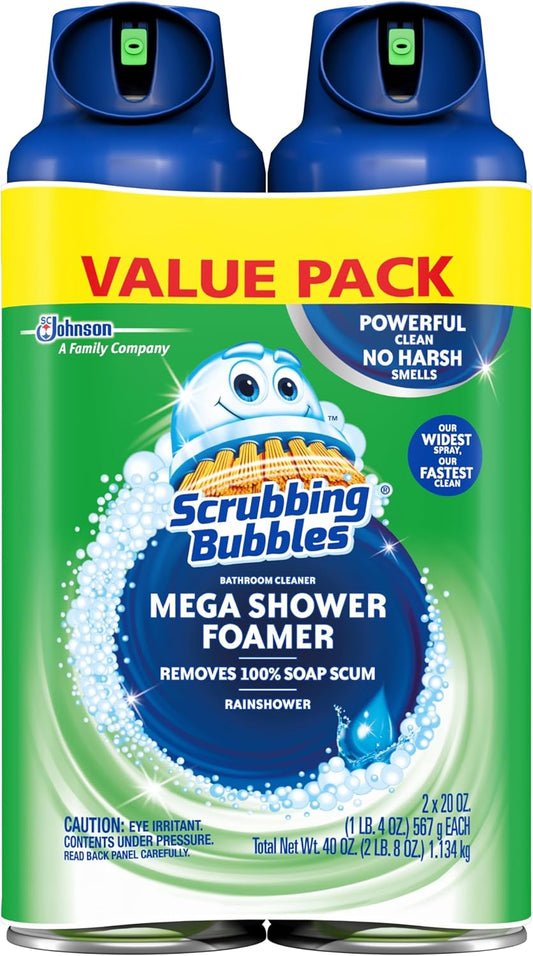 Scrubbing_Bubbles_Mega_Bathroom_and_Shower_Foamer_Aerosol,_Rainshower_Scent,_20oz_(Pack_of_2)