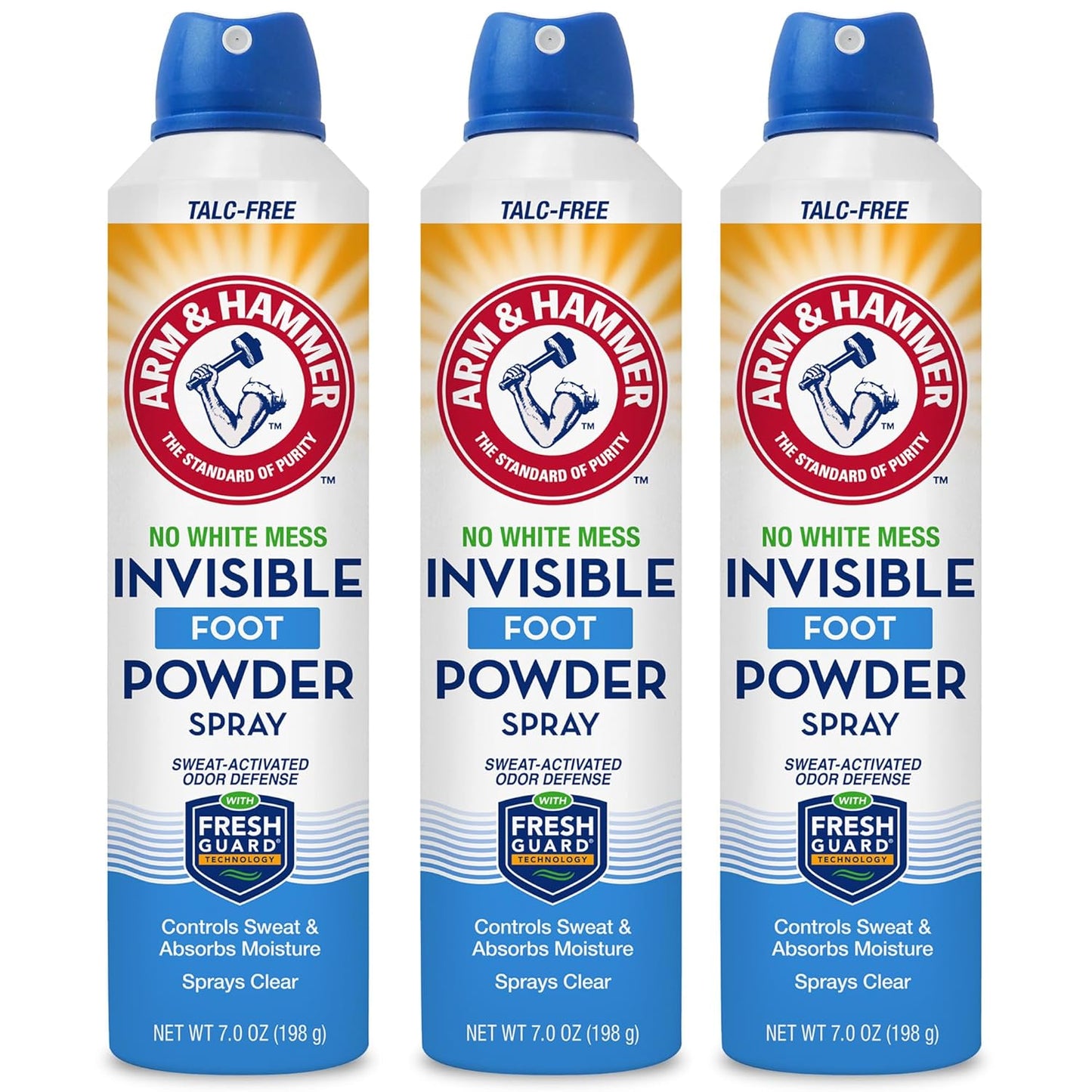 Arm_&_Hammer_Invisible_Foot_Powder_Spray,_Clear_Talc-Free_Sweat_Control,_Odor_Eliminating_Foot_Spray_For_Men_&_Women,_7_Oz_(3_Pack)
