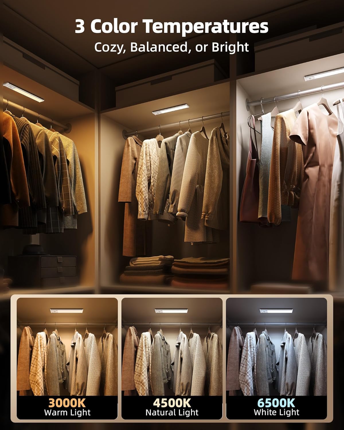 EZVALO_Under_Cabinet_Lighting,_2400mAh_Rechargeable_Motion_Sensor_Light_Indoor,_3_Color_Temps,_5-Level_Dimmable_Magnetic_Wireless_Closet_Lights_for_Kitchen,_Pantry,_Stairs_(2_Pack)