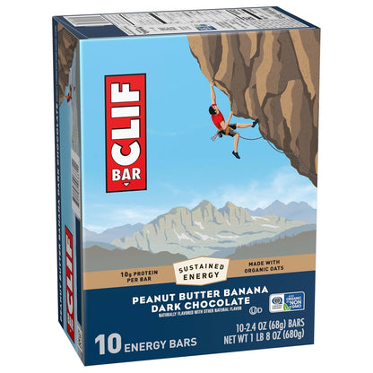 CLIF_BAR_-_Energy_Protein_Bars_-_Peanut_Butter_Banana_with_Dark_Chocolate_-_Made_with_Organic_Oats_-_Energy_Bars_-_Non-GMO_-_(10_Pack)