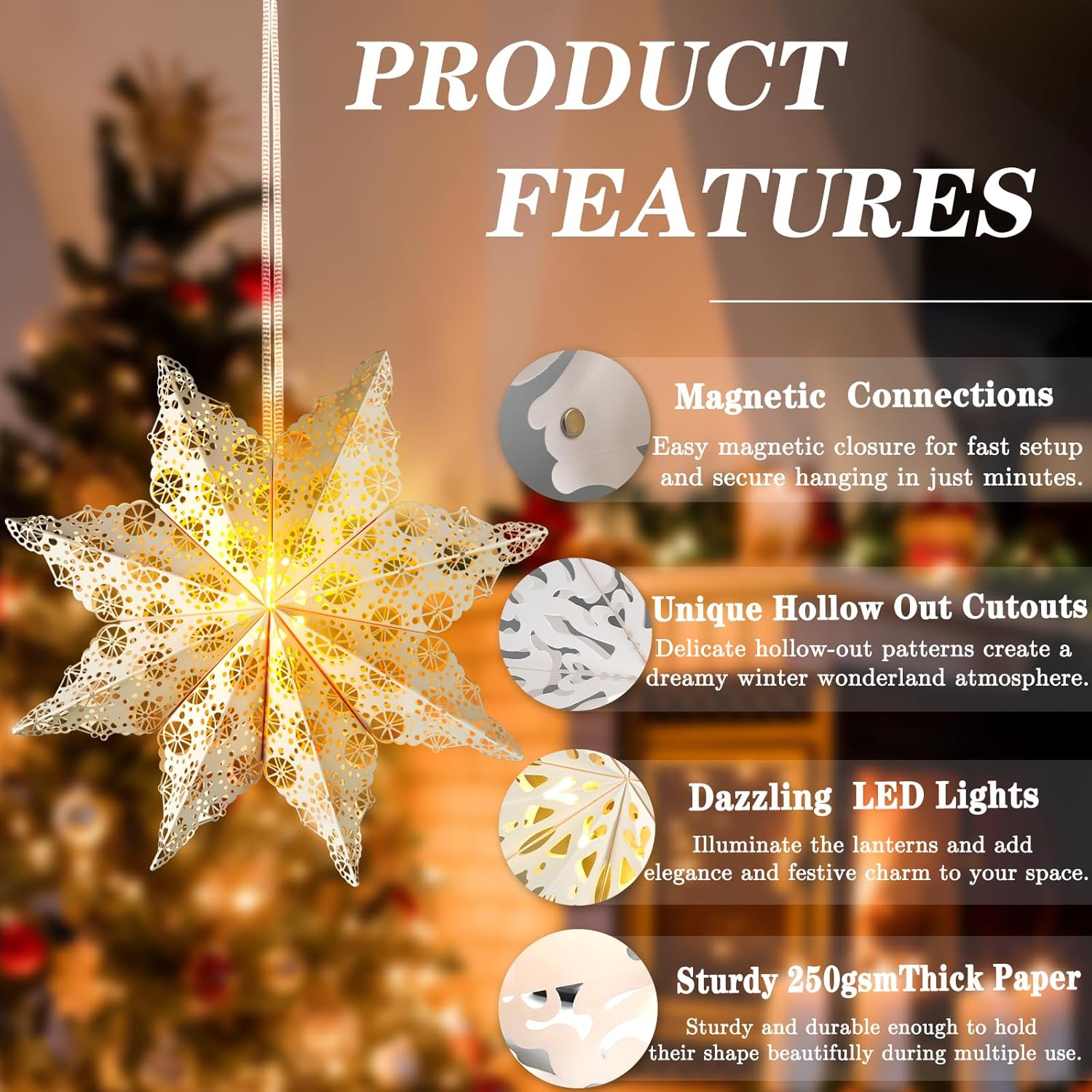 5Pcs_Christmas_Paper_Snowflake_Lanterns,_Large_Christmas_Paper_Star_Lanterns_with_LED_Lights_White_Beige_Khaki_Hanging_Snowflake_Lamps_for_Xmas_Winter_Frozen_Wedding_Birthday_Holiday_Party_Decorations