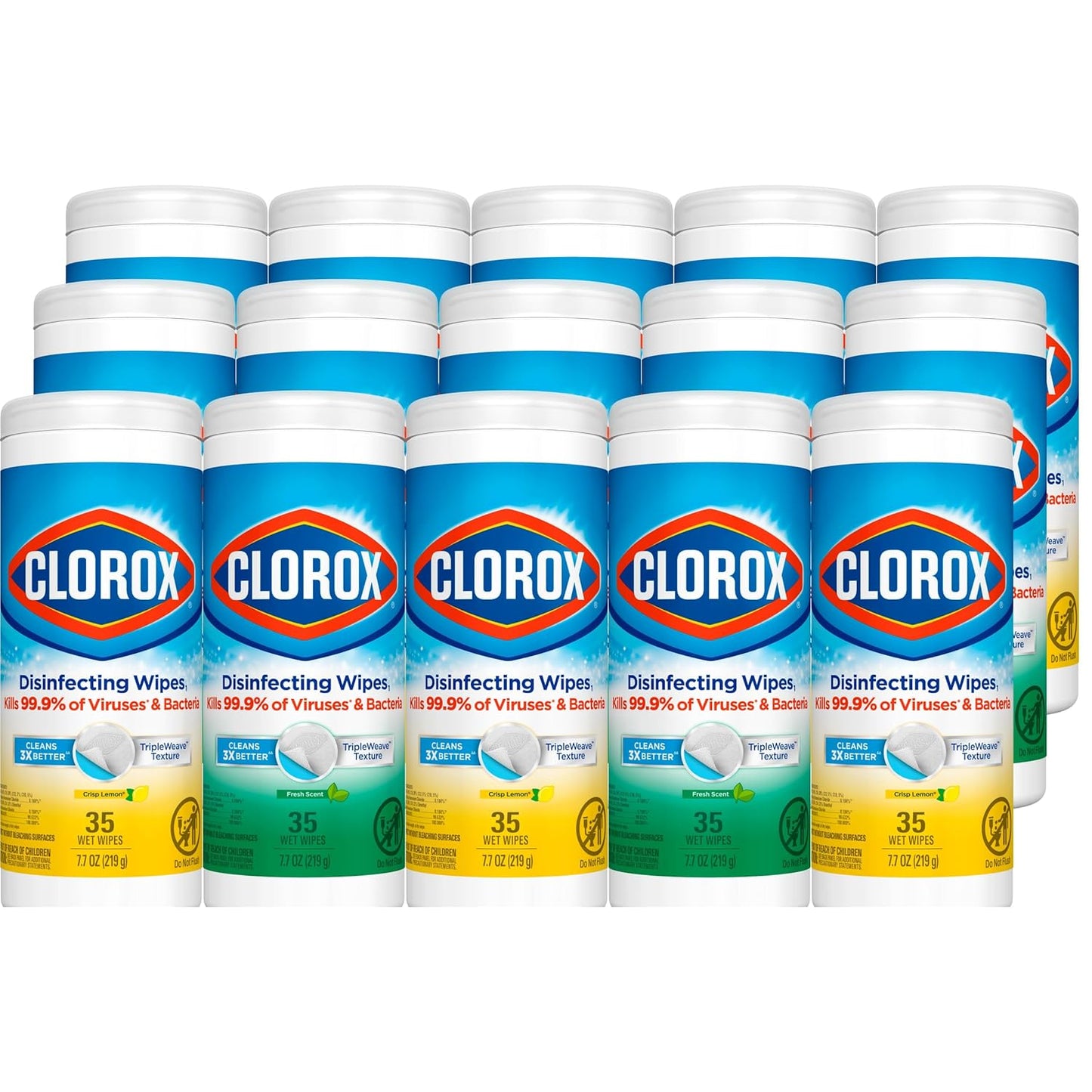Clorox_30112_Disinfecting_Wipe,_Fresh/Lemon_Fresh_Scent_(525_Count)