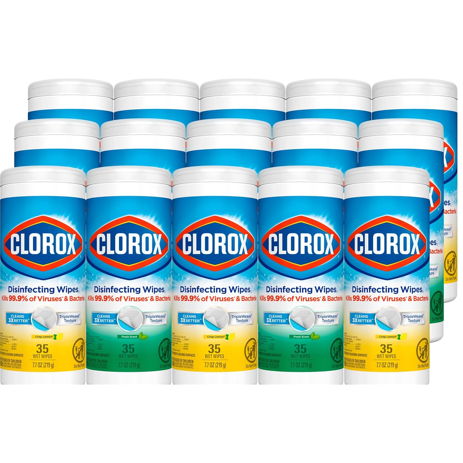 Clorox_30112_Disinfecting_Wipe,_Fresh/Lemon_Fresh_Scent_(525_Count)