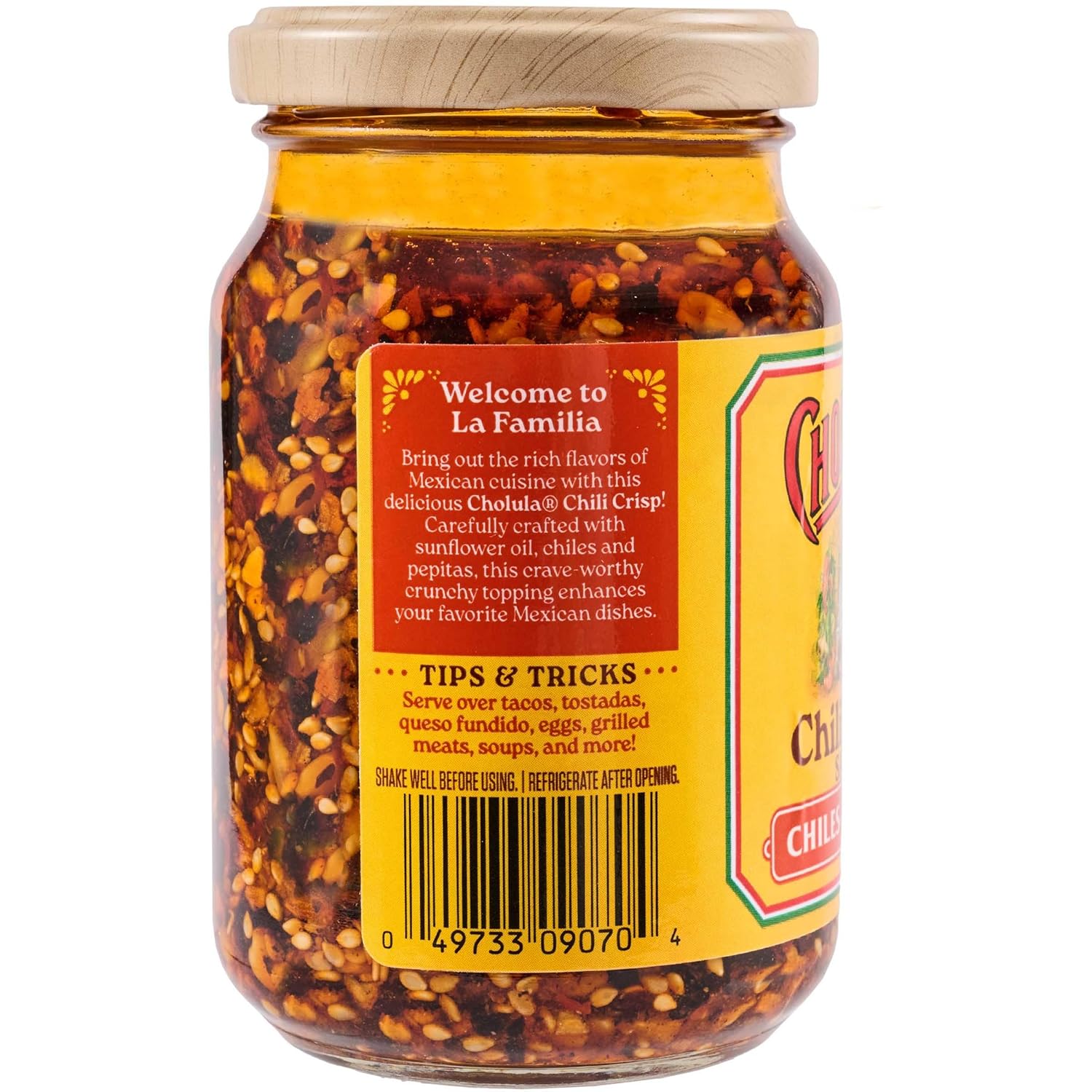 Cholula_Chili_Crisp_Sauce,_Chiles_&_Pepitas,_Crunchy_Topping_for_Tacos,_Tostadas,_Eggs,_Pizza_and_More,_8_oz