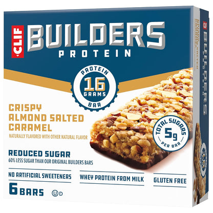 CLIF_BUILDERS_Protein_Bars_-_Crispy_Almond_Salted_Caramel_-_Reduced_Sugar_-_Gluten_Free_-_16g_Protein_-_No_Artificial_Sweeteners_-_1.97_oz._(6_Pack)