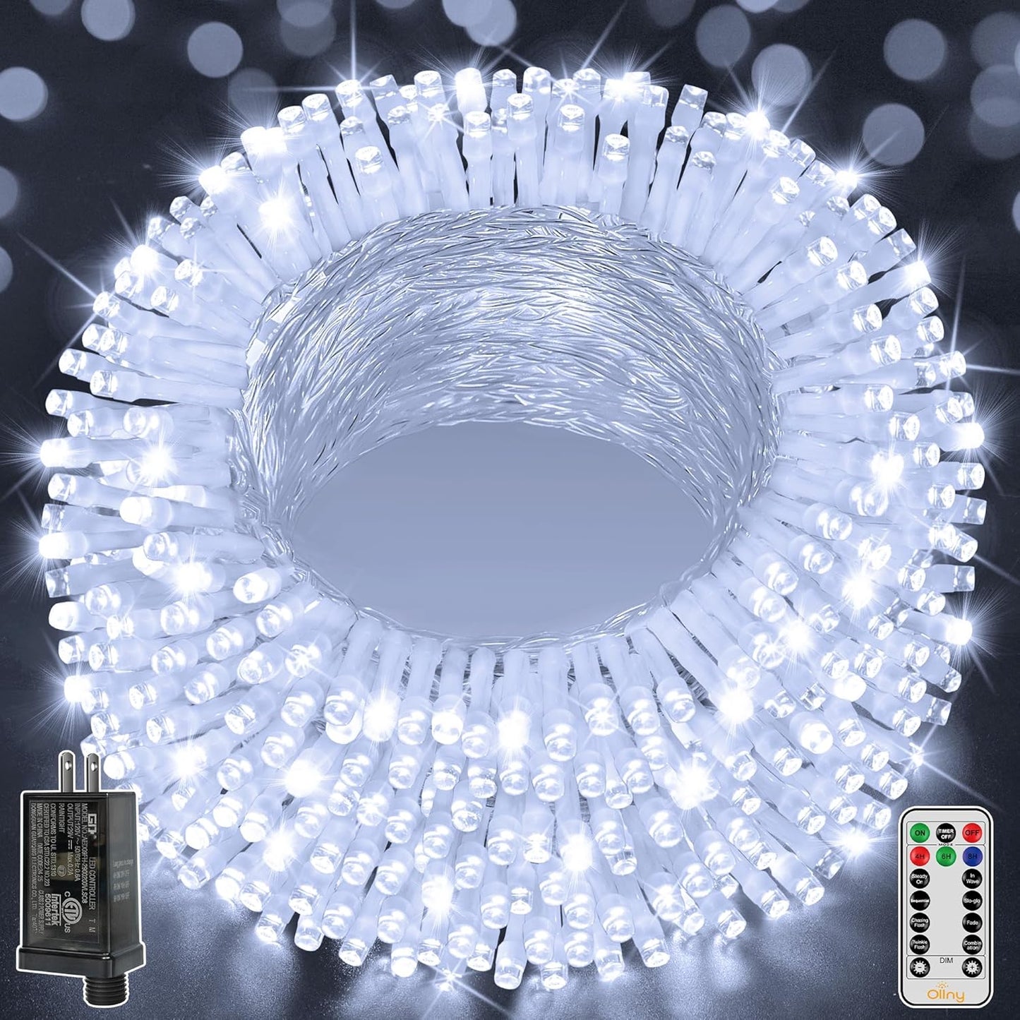 Ollny_Christmas_Lights_Outdoor_800LED_262FT,_Cool_White_Plug_in_Fairy_Light_with_Remote,_8_Modes_Waterproof_Timers_Dimmable_LED_String_Lights_for_Indoor_House_Outside_Bedroom_Patio_Balcony