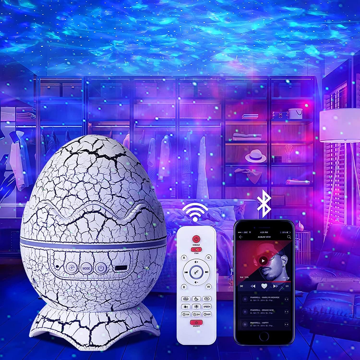 Dinosaur_Egg_Galaxy_Star_Projector_Starry_Light_with_Wireless_Music_Player,_Night_Light_with_White_Noise,_Nebula,Timer_&_Remote_Control_Best_Gift_&_Decoration_for_Children's_and_Adults'_Bedroom