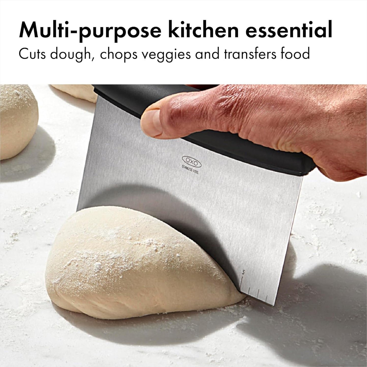 OXO_Good_Grips_Stainless_Steel_Multi-Purpose_Scraper_&_Chopper,_Dough_Cutter_for_Pizza,_Bread_and_Cookie_Dough,_Multi-Purpose_Vegetable_Chopper,_Dishwasher-Safe_Kitchen_Essential