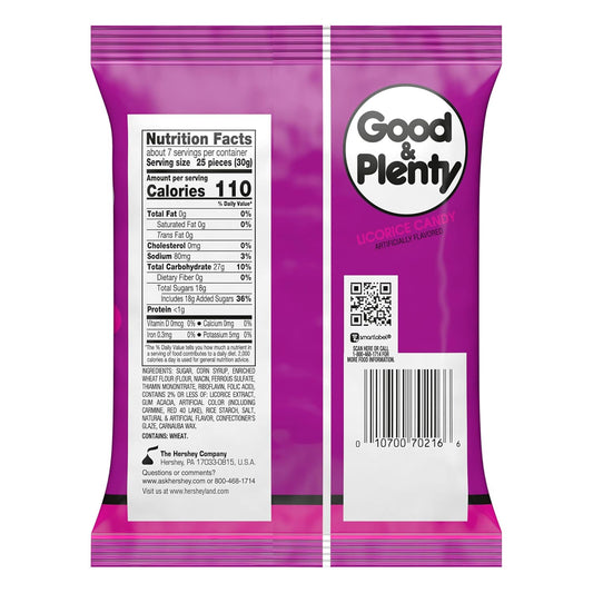 GOOD_&_PLENTY_Licorice_Fat_Free,_Candy_Bag,_7_oz